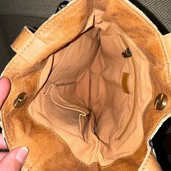 Joyn Black and White Patterned Tote Bage with leather straps. NEVER USED - Picture 3 of 3